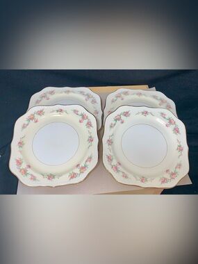 🔍 Vintage Homer Laughlin Eggshell Georgian Countess Square Plates Set of (4)